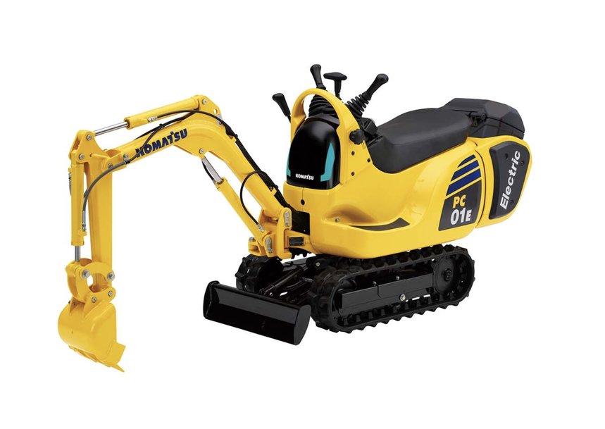 KOMATSU BRINGT SEINEN ERSTEN ELEKTRISCHEN MIKROBAGGER, DEN PC01E-1, MIT AUSTAUSCHBAREN UND TRAGBAREN AKKUS AUF DEN JAPANISCHEN MARKT